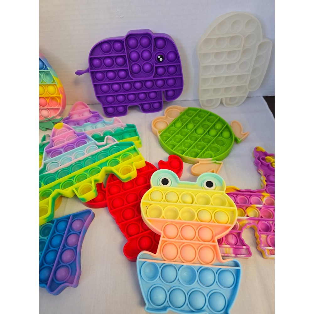 Fidget Toys Pop It Bubble Sensory Push Popper Toy Set Assorted Shapes‎